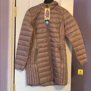 NWT pink down coat